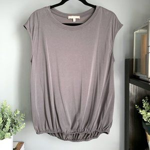Anthropologie Eri + Ari Bubble-Hem Top (Gray) S